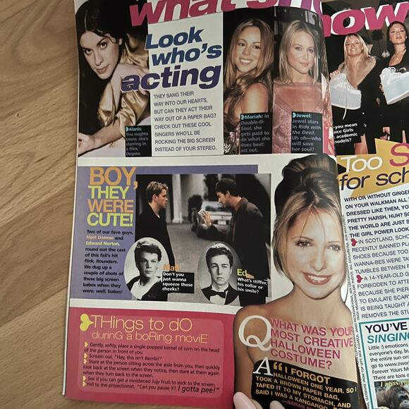 Twist Oct 1998 Michelle Williams Matt Damon Brad Pitt Sarah Michelle Gellar Teen - Picture 8 of 9